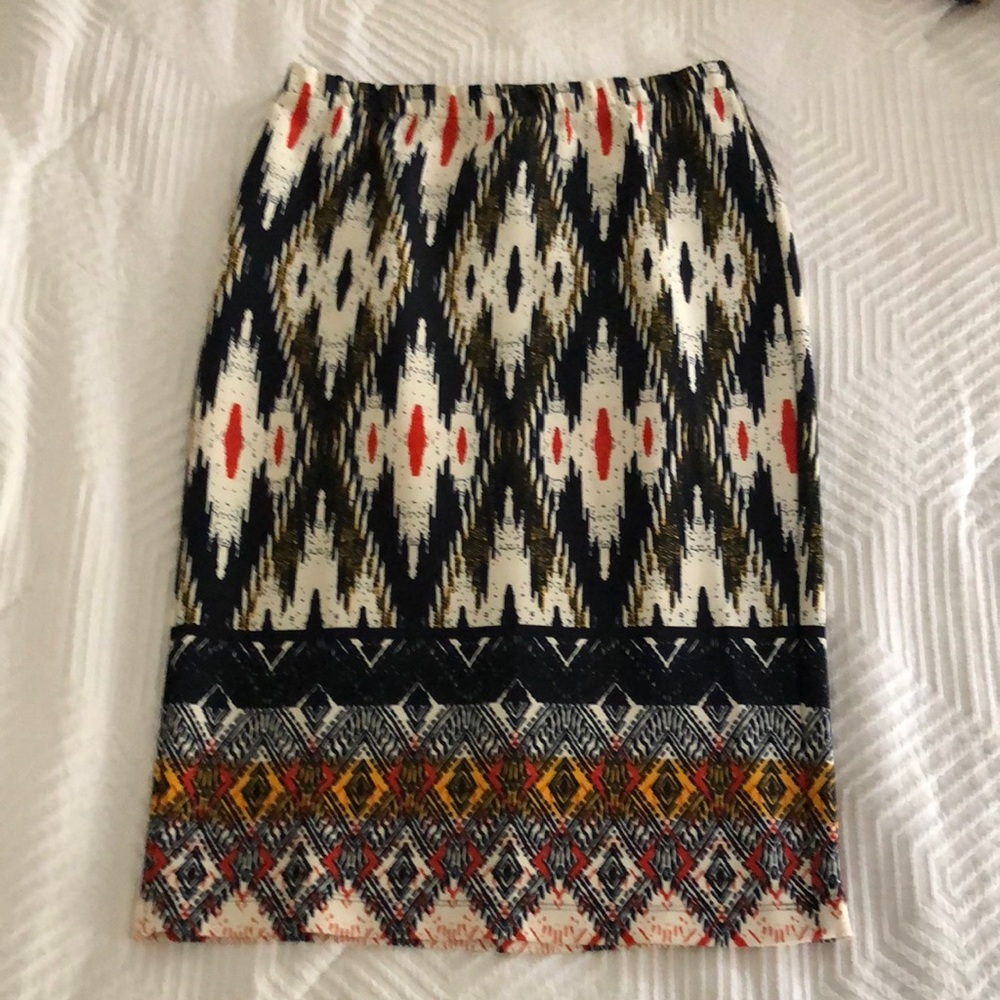 Patterned Stretch Pencil Skirt, size S/M